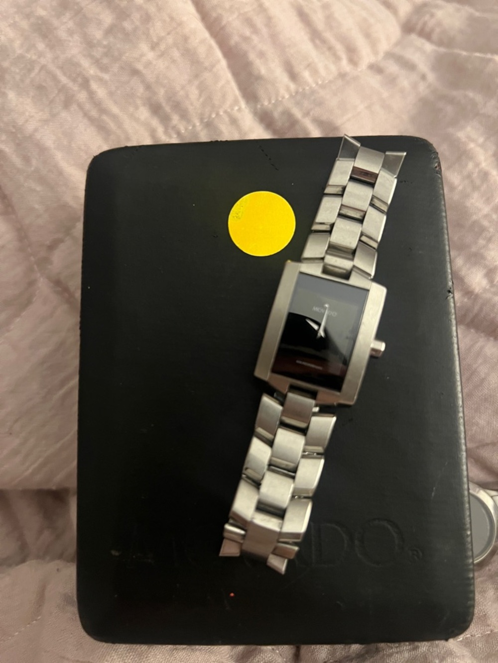 Movado Women's Stainless Steel Bracelet Watch with Black Dial - Picture 2 of 2